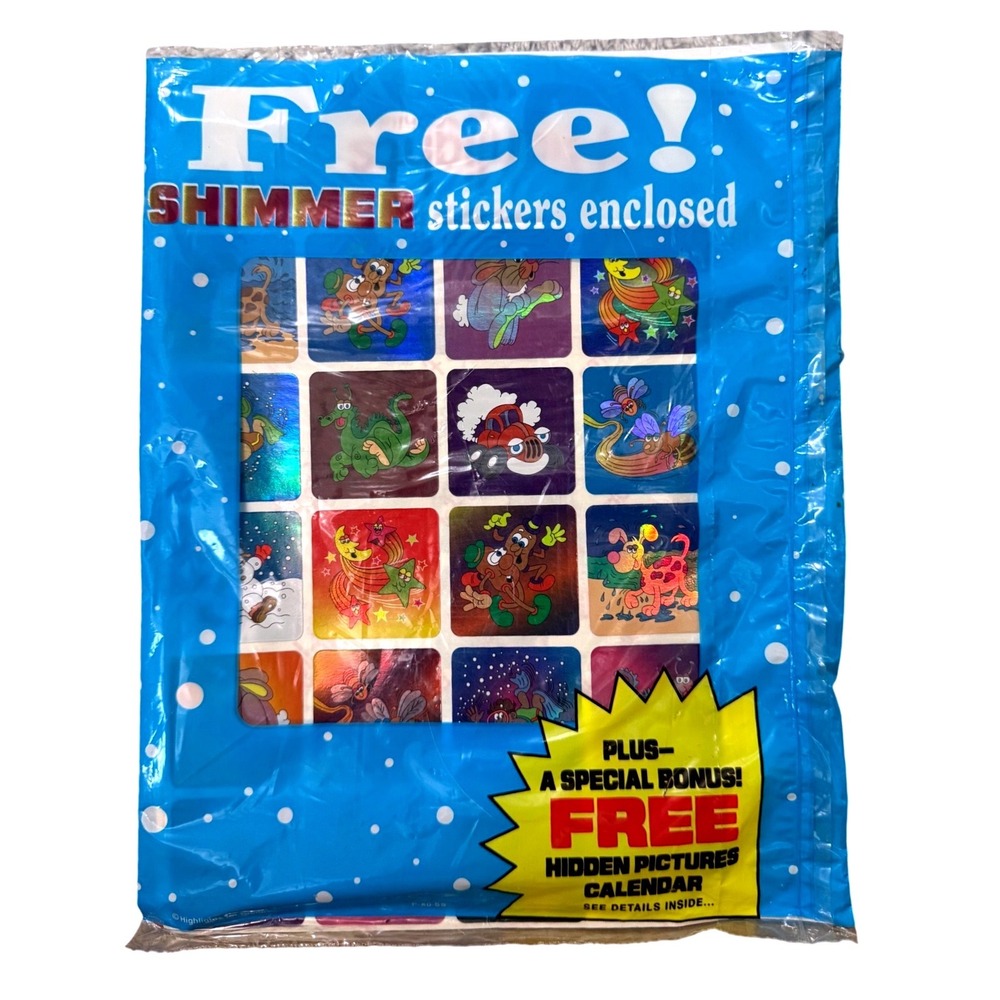 Vintage Highlights for Children Shimmer Stickers 80s 90s Unopened Holographic